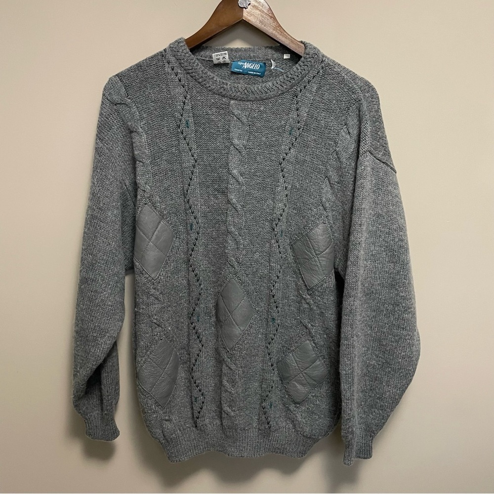 Signor Angelo Italy Wool Blend Sweater Vintage 80s 90s Size 52 or Men’s Large